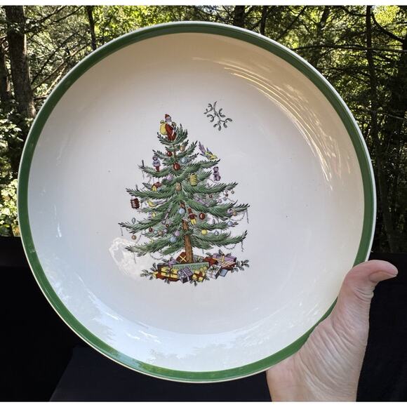 Spode Christmas Tree Oval Serving Platter 11 1/2" S3324 England Nice! - Picture 1 of 9